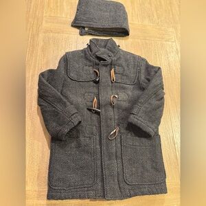 GAP Kids Charcoal Herringbone Quilted Coat